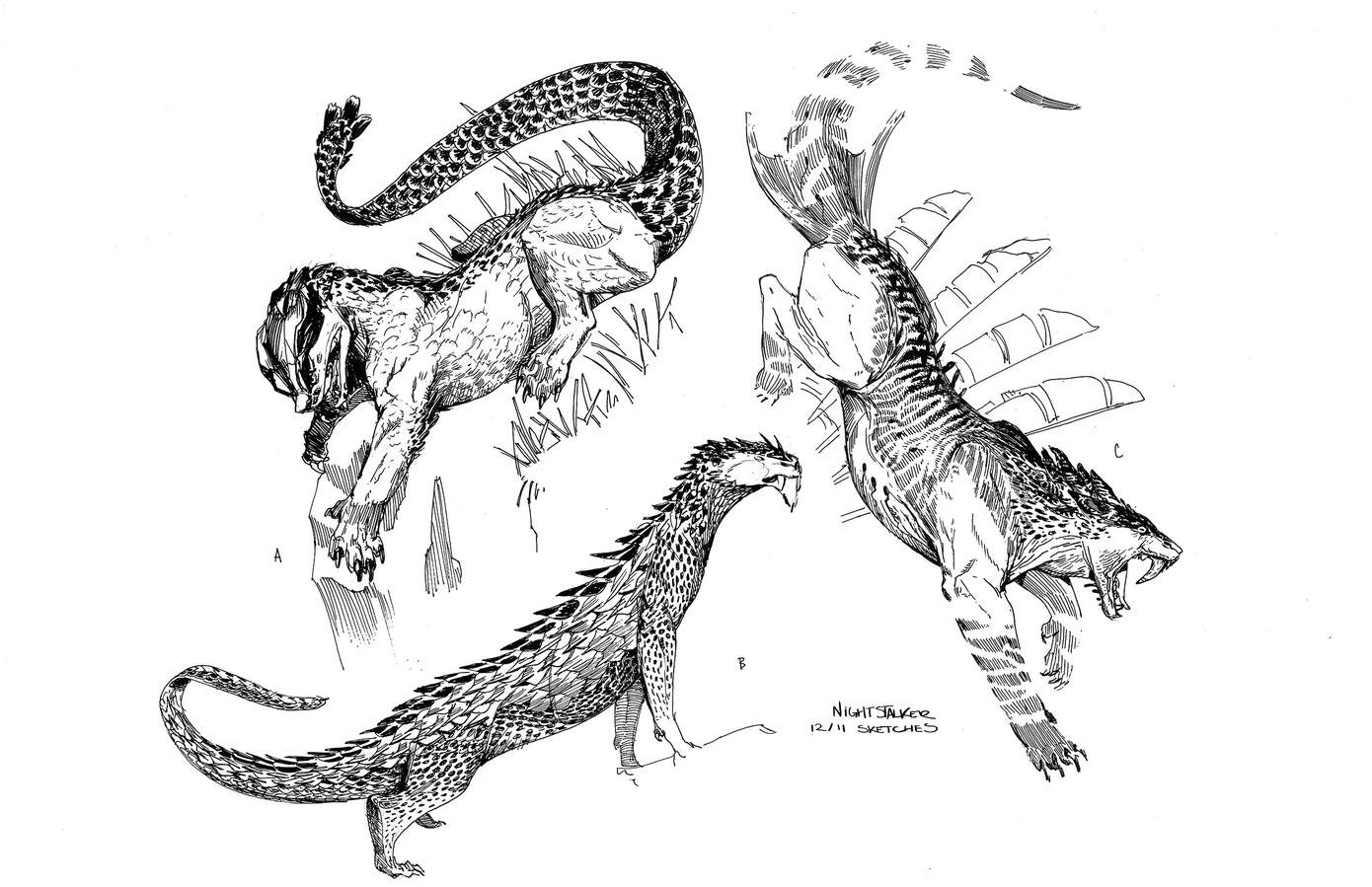 Nightstalker Sketches (Nuadan Chronicles)